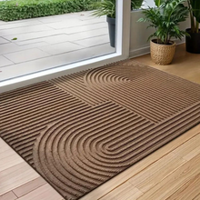Load image into Gallery viewer, Curved Thread Line Door Mat, Microfiber Absorbent Entry Rug