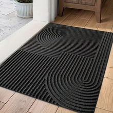 Load image into Gallery viewer, Curved Thread Line Door Mat, Microfiber Absorbent Entry Rug