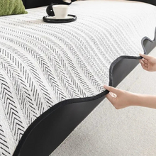 Load image into Gallery viewer, Herringbone Scallop Edge Couch Cover, Soft Microfibre Furniture Protector