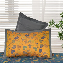 Load image into Gallery viewer, Ginkgo Leaf Embroidered Cotton Pillowcases, Soft Breathable Cotton