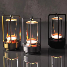 Load image into Gallery viewer, Nordic Crystal Lantern Cordless Rechargeable Table Lamp