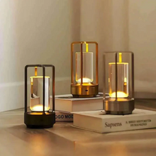 Load image into Gallery viewer, Nordic Crystal Lantern Cordless Rechargeable Table Lamp