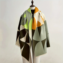 Load image into Gallery viewer, Poncho Reversible Scarf Soft Microfiber Blend