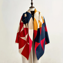 Load image into Gallery viewer, Poncho Reversible Scarf Soft Microfiber Blend
