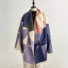 Load image into Gallery viewer, Poncho Reversible Scarf Soft Microfiber Blend