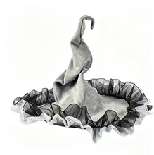 Load image into Gallery viewer, Twisted Brim Witch Hat for Adults with Decorative Trim