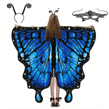 Load image into Gallery viewer, Printed Butterfly Wing Shawl and Matching Headband for Costumes