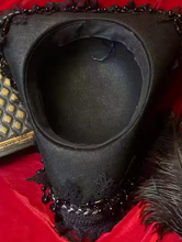 Load image into Gallery viewer, Pirate Skull Triangle Hat in Knit Fabric for Costume Events