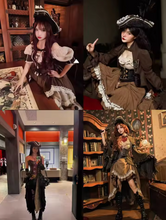 Load image into Gallery viewer, Pirate Skull Triangle Hat in Knit Fabric for Costume Events