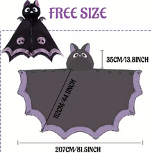 Load image into Gallery viewer, Wearable Bat Wing Hoodie with Plush Fur and Extended Sleeves