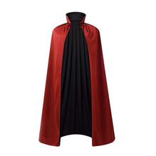 Load image into Gallery viewer, Double Sided Gothic Cape with Stand Collar and Front Lacing