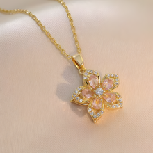 Load image into Gallery viewer, Rotating Flower Pendant Necklace – Non-Tarnish Versatile Jewelry