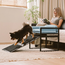 Load image into Gallery viewer, Solid Wood Pet Ramp with Ladder Steps for Bedside Support
