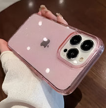 Load image into Gallery viewer, Luxury Bling Glitter Clear Phone Case Shockproof Transparent Soft Cover.
