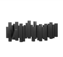 Load image into Gallery viewer, Wooden Wall Coat Rack with Foldable Hooks
