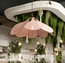Load image into Gallery viewer, Vintage Floral Fabric Pendant Light for Living Room and Dining Space