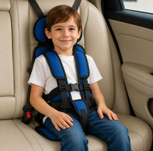 Load image into Gallery viewer, Portable Child Booster Seat with Five Point Harness and Head Support, Foldable Travel