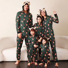 Load image into Gallery viewer, Matching Family Christmas Pajamas 2025 Cute Print Zip-Up Holiday Jumpsuit