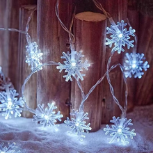 Load image into Gallery viewer, LED Christmas Snowball String Lights Battery Powered Clear Bulb Holiday Decoration