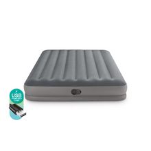 Load image into Gallery viewer, 12" Queen Air Mattress with USB Pump and Fiber-Tech Support