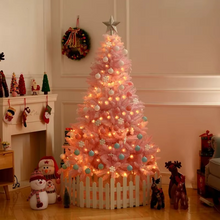 Load image into Gallery viewer, Pink Artificial Christmas Tree, Fire-Retardant Fir Look