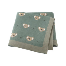 Load image into Gallery viewer, Super Soft Knit Baby Blanket with Cute Koala Design