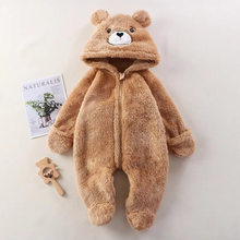 Load image into Gallery viewer, Cozy Cartoon Animal Baby Romper for Chilly Seasons