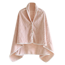 Load image into Gallery viewer, Cozy Thickened Flannel Shawl and Nap Blanket for Shoulder and Neck Warmth