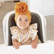 Load image into Gallery viewer, Soft Flower Turban Hat for Baby Girls