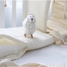 Load image into Gallery viewer, Waffle Cotton Baby Crib Bumper One Piece Washable Anti Collision Cushion for Newborn Nursery Decor