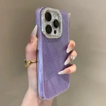 Load image into Gallery viewer, 3 In 1 Bling Glitter Candy Color Phone Case with Diamond Camera Protector