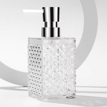 Load image into Gallery viewer, Clear Acrylic Soap Dispenser with Silver Pump 10 oz Transparent