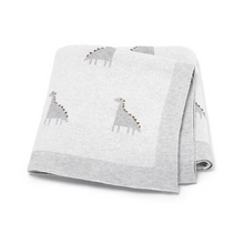 Load image into Gallery viewer, Cotton Knitted Baby Blanket, Soft Swaddle and Stroller Cover, Dinosaur Design