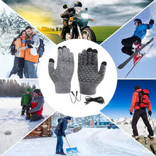 Load image into Gallery viewer, Heated Winter Gloves with USB Recharge, Touchscreen Compatibility and Non‑Slip Grip