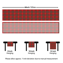 Load image into Gallery viewer, Christmas Plaid Table Runner Red and White Check Tablecloth for Holiday Dining and Home Décor