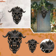 Load image into Gallery viewer, Resin Gothic Goat Skull Door Knocker
