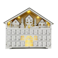 Load image into Gallery viewer, Christmas LED Advent Calendar with Light and Candy Drawers for Holiday Decoration