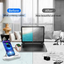 Load image into Gallery viewer, Magnetic 3 in 1 Wireless Charging Station - Fast Charger for iPhone, Apple Watch & AirPods