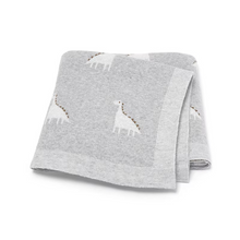 Load image into Gallery viewer, Cotton Knitted Baby Blanket, Soft Swaddle and Stroller Cover, Dinosaur Design