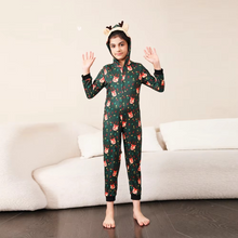 Load image into Gallery viewer, Matching Family Christmas Pajamas 2025 Cute Print Zip-Up Holiday Jumpsuit