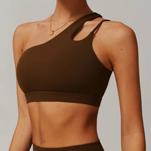 Load image into Gallery viewer, Women's Shockproof Sports Bra with Oblique Shoulder Straps for Running, Yoga, and Fitness
