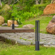 Load image into Gallery viewer, Outdoor LED Bollard Light - Sleek Black Garden Pathway and Lawn Illuminator