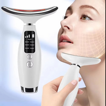 Load image into Gallery viewer, Neck and Face Lifting Massager with LED Therapy and Vibration