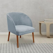 Load image into Gallery viewer, Velvet Armchair Slipcover with Elastic Fit for Curved Armrest Dining Chairs