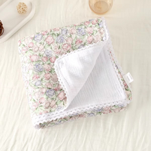 Load image into Gallery viewer, Pure Cotton Baby Muslin Swaddle Blanket, Soft and Breathable Newborn Quilt, 39 x 39 in