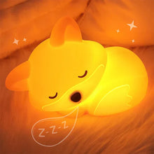 Load image into Gallery viewer, Silicone Fox Night Light, Rechargeable, Dimmable & Timer