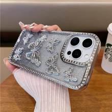 Load image into Gallery viewer, Luxury Glitter Butterfly Rhinestone Case for iPhone