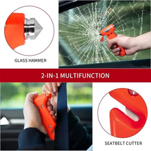 Load image into Gallery viewer, 2-in-1 Car Safety Hammer – Emergency Window Breaker & Seat Belt Cutter Tool