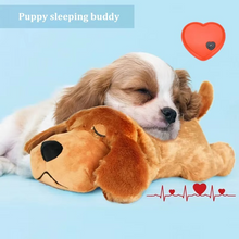 Load image into Gallery viewer, Plush Heartbeat Puppy Snuggle Toy with Soothing Heartbeat