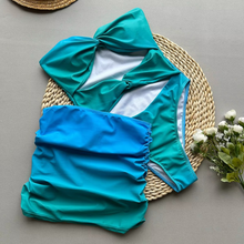 Load image into Gallery viewer, Sexy Push Up Bikini Set with Swim Skirt Two Piece Hollow Out Brazilian Style Swimwear for Summer Beach